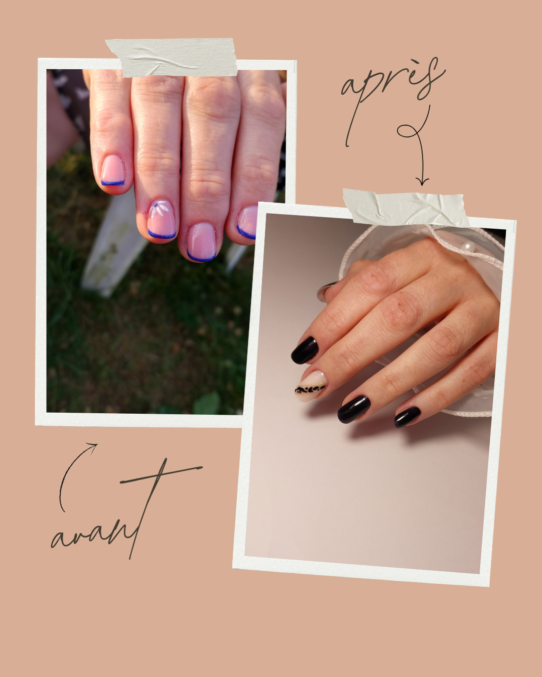 Post Instagram Avant Après Cosmétique Beauté Collage Photo Beige Minimaliste